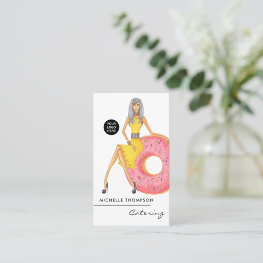 食品ケータリング名刺 名刺 (スタンド正面)