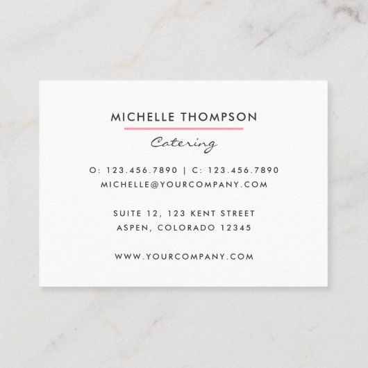 食品ケータリング名刺 名刺 (裏面)