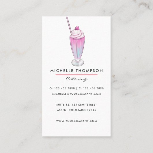 食品ケータリング名刺 名刺 (裏面)