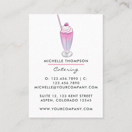 食品ケータリング名刺 名刺 (裏面)