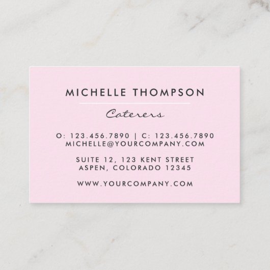 食品ケータリング 名刺 (裏面)