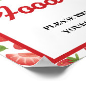 食品サインストロベリーベリースイートベビーシャワー ポスター (角)