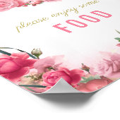 食品サイン赤ちゃんシャワーピンクフラミンゴバレリーナ ポスター (角)