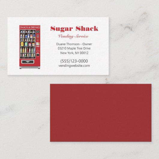 食品スナック販売機サービス 名刺 (正面/裏面)