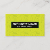 食品パターン背景 | 料理 名刺 (正面)