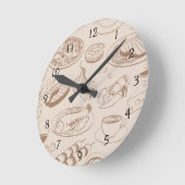 食品パターン3 ラウンド壁時計 (傾斜)