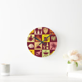 食品パターン ラウンド壁時計 (ホーム)