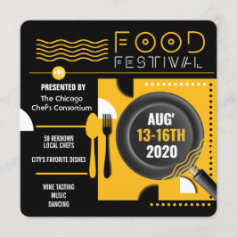 食品フェスティバルコンテンポラリーチラシ 招待状