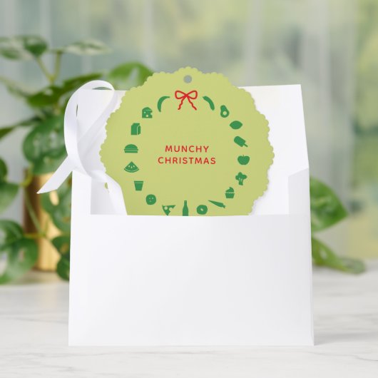 食品ブランド向けのクリスマスカード オーナメントカード (封筒)