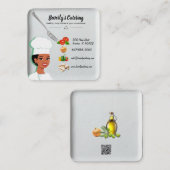 食品プレートケータリング名刺 スクエア名刺 (正面/裏面)