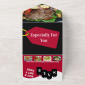 食品プロモーションマーケティングアイディアDIY写真ロゴ オールインワン招待状 (外側)