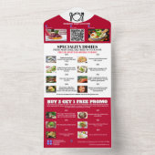 食品プロモーションマーケティングアイディアDIY写真ロゴ オールインワン招待状 (内側)