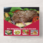 食品プロモーションマーケティングアイディアDIY写真ロゴ オールインワン招待状 (裏面)