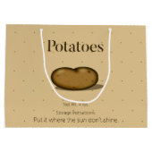 食品ユーモアのある貯蔵指示ポテトサック ラージペーパーバッグ (裏面)