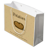 食品ユーモアのある貯蔵指示ポテトサック ラージペーパーバッグ (裏面アングル)