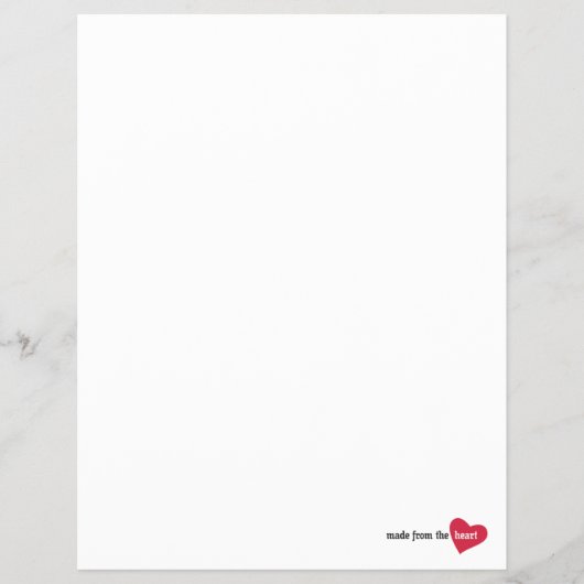 食品ラベルから作られるハート チラシ (正面)