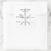 食品ラベルに関する書食事の準備パーソナルシェフ スクエアシール (バッグ)