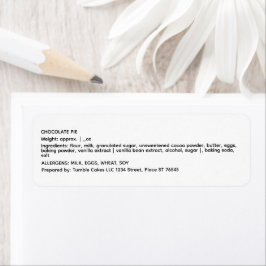 食品ラベルシンプルで作成した食品 ラベル