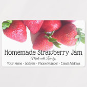 食品ラベル – イチゴのクラスター ラベル (デザイン1)