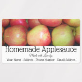 食品ラベル – リンゴの破片 ラベル (デザイン2)