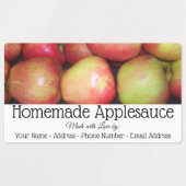 食品ラベル – リンゴの破片 ラベル (デザイン1)