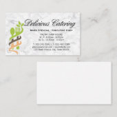 食品ロゴ | 大理石 名刺 (正面/裏面)