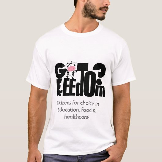 食品健康管理の自由を選択する国民 Tシャツ (正面)