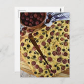 食品写真グレープブラックオリーブフォカッチャパン ポストカード (正面/裏面)