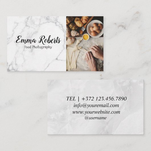 食品写真ブロガーのキッチン 名刺 (正面/裏面)