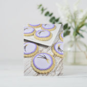 食品写真ラベンダーショートブレッドクッキー ポストカード (スタンド正面)