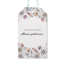 食品包装フローラル&葉ギフトタグ