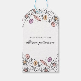 食品包装フローラル&葉ギフトタグ ギフトタグ