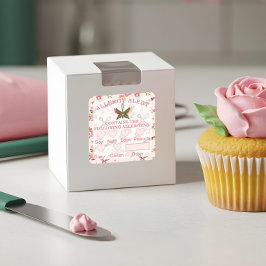 食品安全アレルギー警告ベーカリーバタフライウィスク スクエアシール