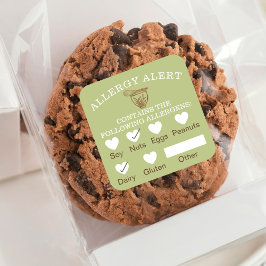 食品安全アレルギー警告ベーカリー木製スタンミキサ スクエアシール