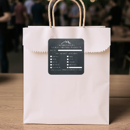 食品安全アレルゲン職人製品リーフブラック スクエアシール