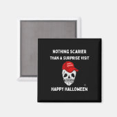 食品安全ハロウィーン健康検査役訪問スカル マグネット (正面/裏面)