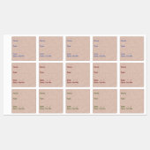 食品容器のラベル ラベル (シート)