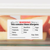 食品容器用アレルゲンラベル ラベル (貼付)