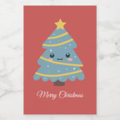 食品容器用レッドクリスマスラベル フードラベル (シングルラベル)