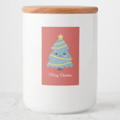 食品容器用レッドクリスマスラベル フードラベル (正面)