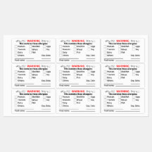 食品容器食品名付アレルゲンラベル