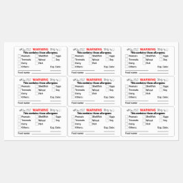 食品容器食品名付アレルゲンラベル ラベル