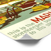 食品市場…ヴィンテージUSポスター ポスター (角)