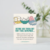 食品廃棄物の気候影響ポスターとの闘い ポストカード (スタンド正面)