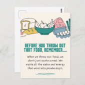 食品廃棄物の気候影響ポスターとの闘い ポストカード (正面/裏面)