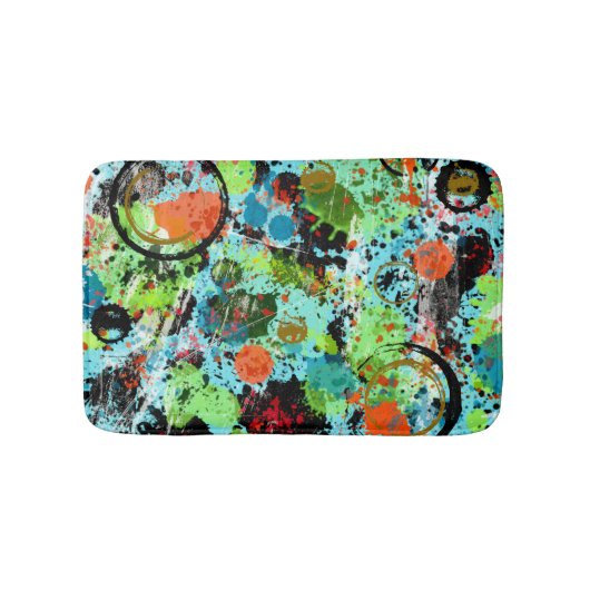 食品戦い抽象芸術 バスマット (正面)