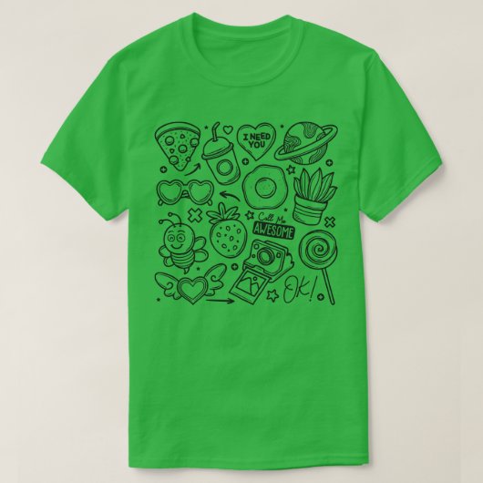 食品抽象芸術 Tシャツ (デザイン正面)