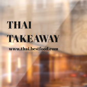 食品持ち帰り窓ビニール透明 ウィンドウサイン (シート2)