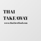 食品持ち帰り窓ビニール透明 ウィンドウサイン (シート)