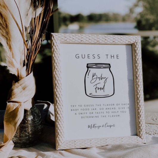 食品推測ゲーム赤ちゃんシャワーパーティー標識G400 ポスター